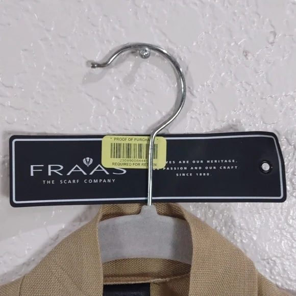 Fraas Lightweight Border Plaid Poncho,Color Camel. - Picture 8 of 13